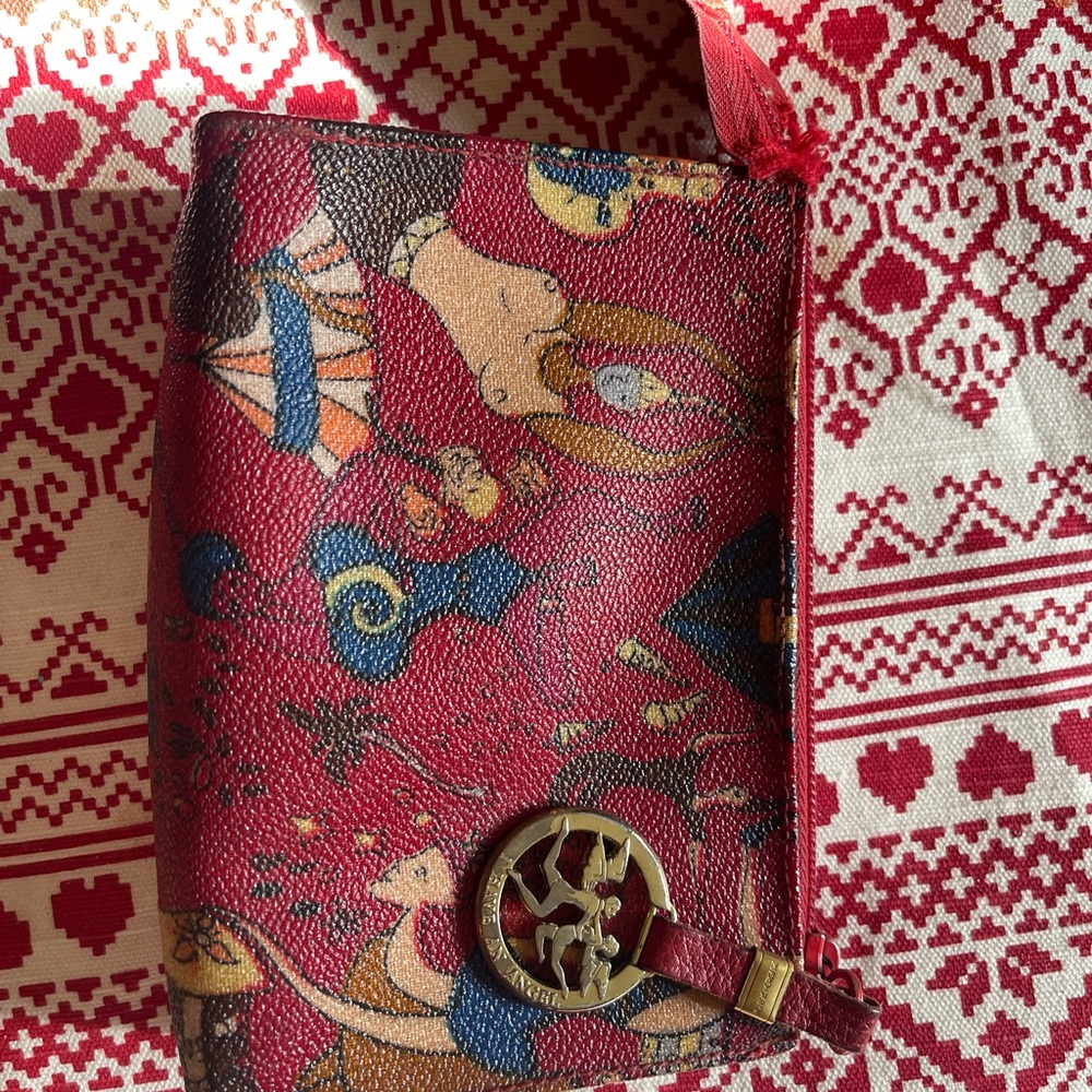 Red Patterned Women's Wallet - Picture 2 of 4